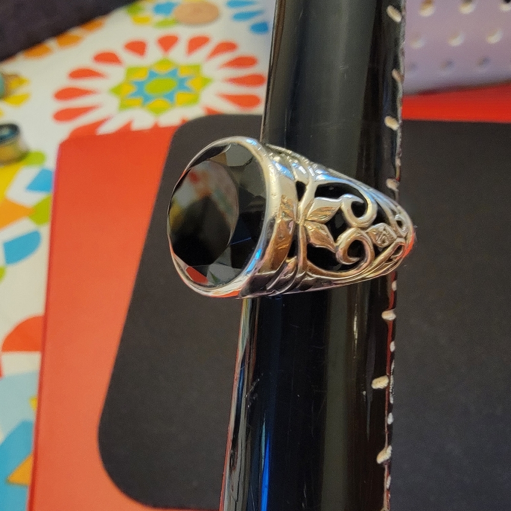 Silpada Designs Sterling Silver & Onyx Ring